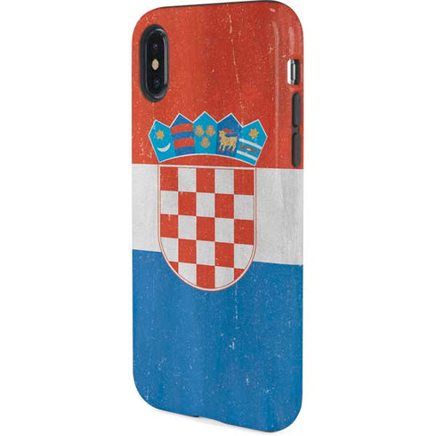 Croatia Flag Distressed iPhone X Pro Case